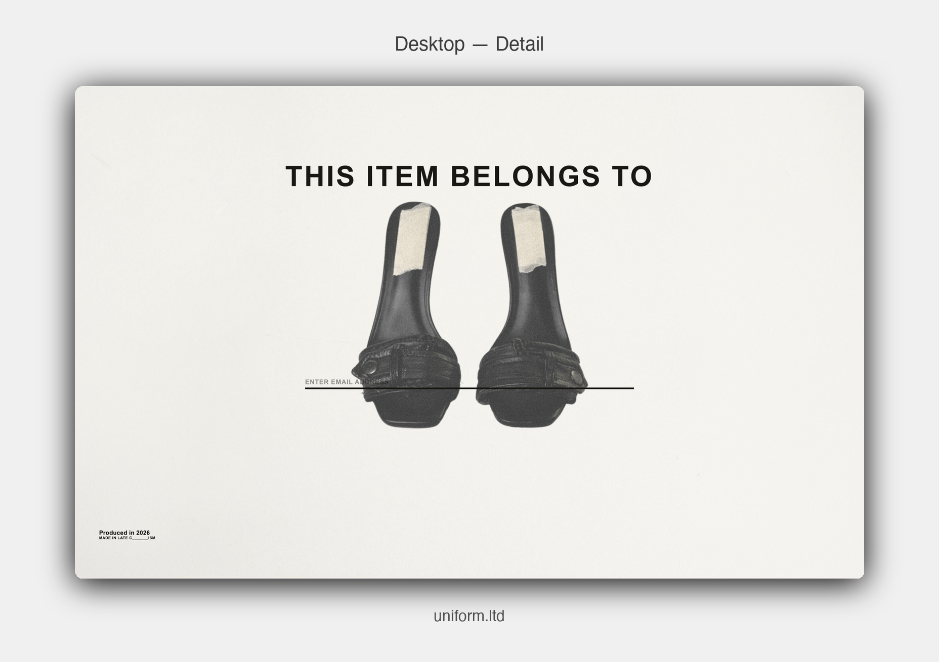 Uniform — Desktop Detail